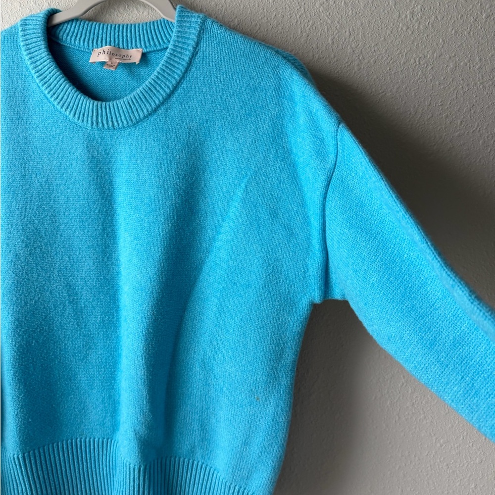 Philosophy Bright Blue Knit Sweater - Picture 8 of 11